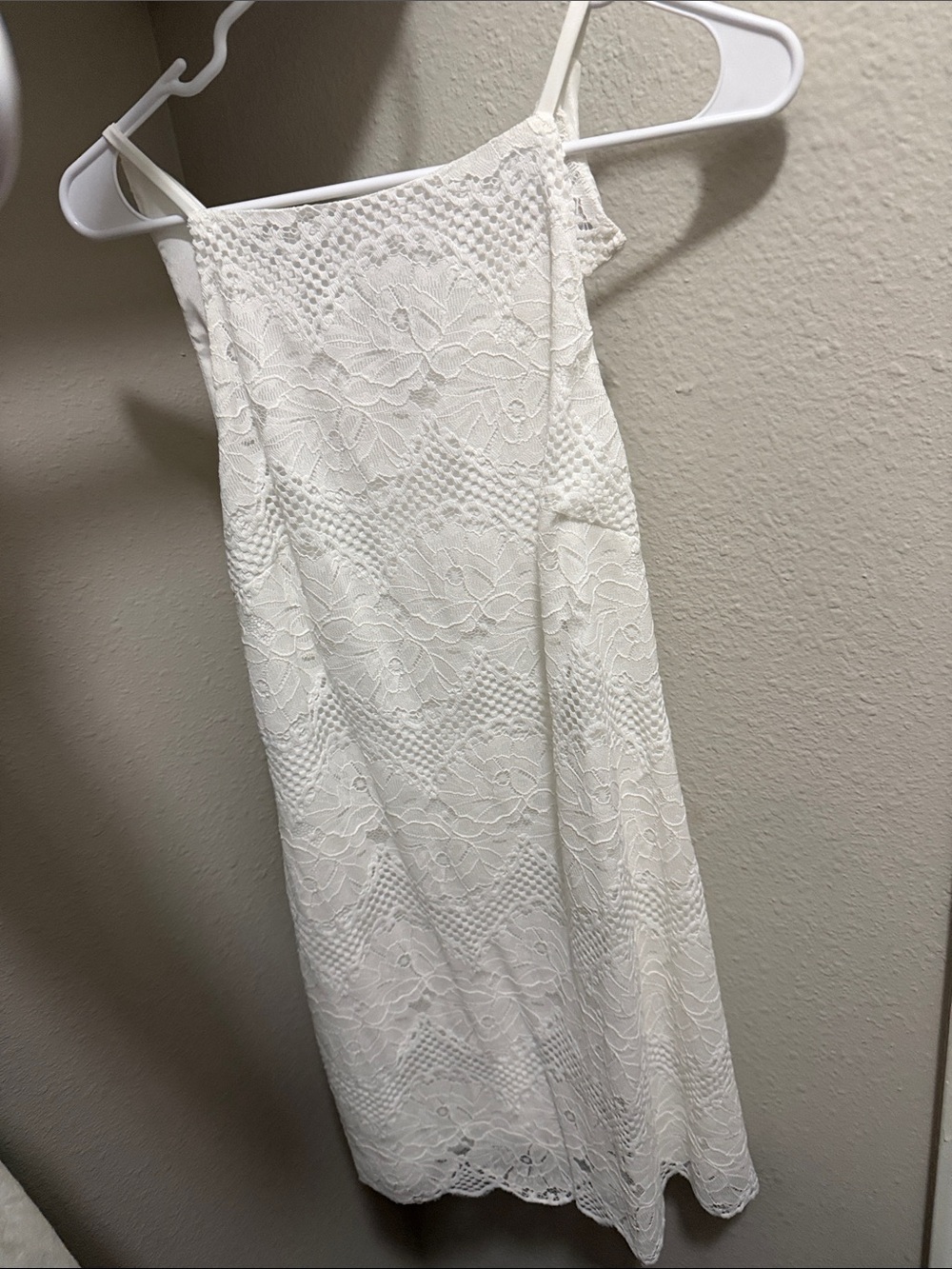 Mustard Seed White Lace Mini Dress